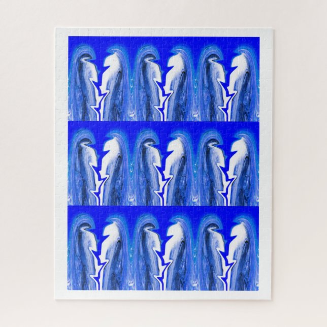 Blue lightning jigsaw puzzle (Vertical)