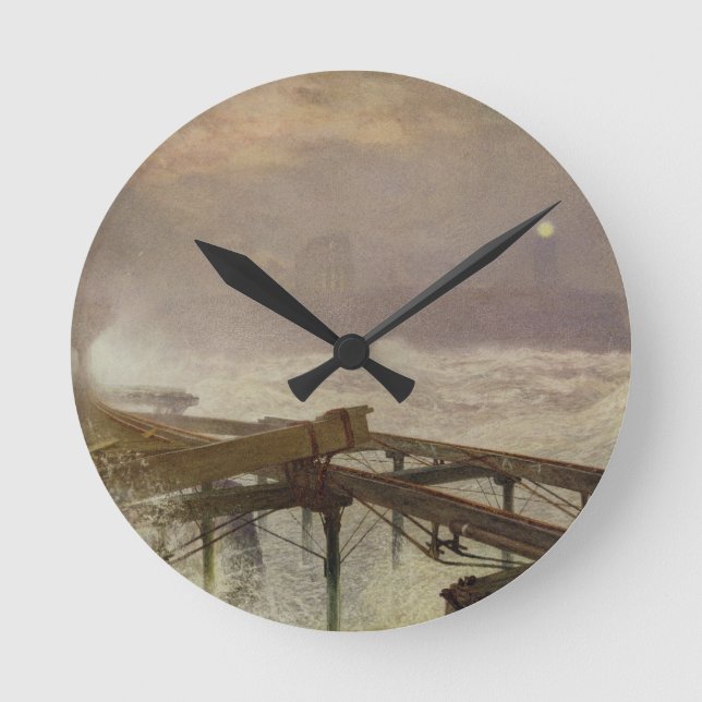 Blue Lights, Teignemouth Pier - Lighting the Lamps Round Clock (Front)