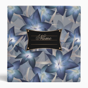 Blue lilies binder