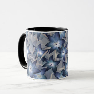 Blue lilies mug