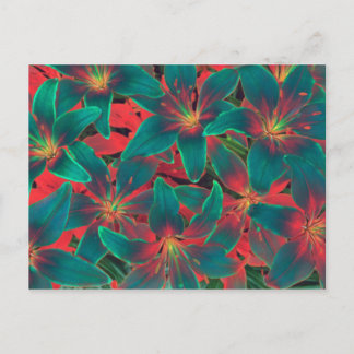 Blue Lilies Postcard