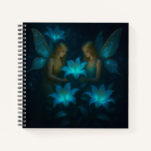 Blue Lily Fairy Ethereal Dreamy Fantasy Notebook