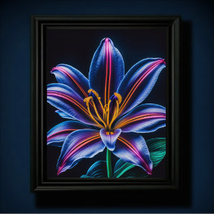 Blue Lily III Poster