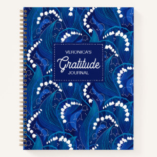 Blue Lily of the Valley Gratitude Journal