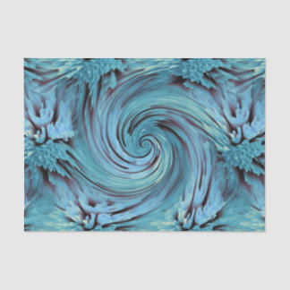 Blue Lily Pad Ocean Wave Girls Birthday Party Tissue Paper