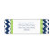 Blue Lime Chevrons Custom Return Address Labels