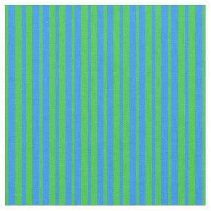 Blue & Lime Green Stripes/Lines Pattern Fabric
