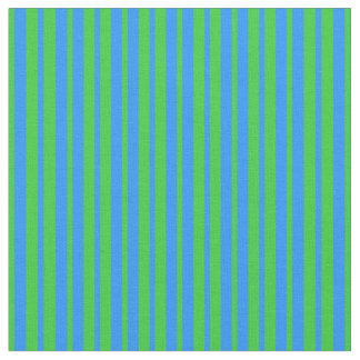 Blue & Lime Green Stripes/Lines Pattern Fabric
