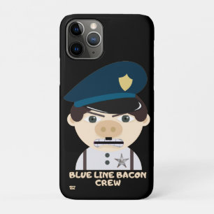 "BLUE LINE BACON CREW" funny police iPhone 11 Pro Case
