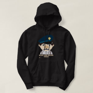 "BLUE LINE BACON CREW" funny police Hoodie