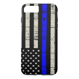 Blue Line Flag Poilice Support Case-Mate iPhone Case