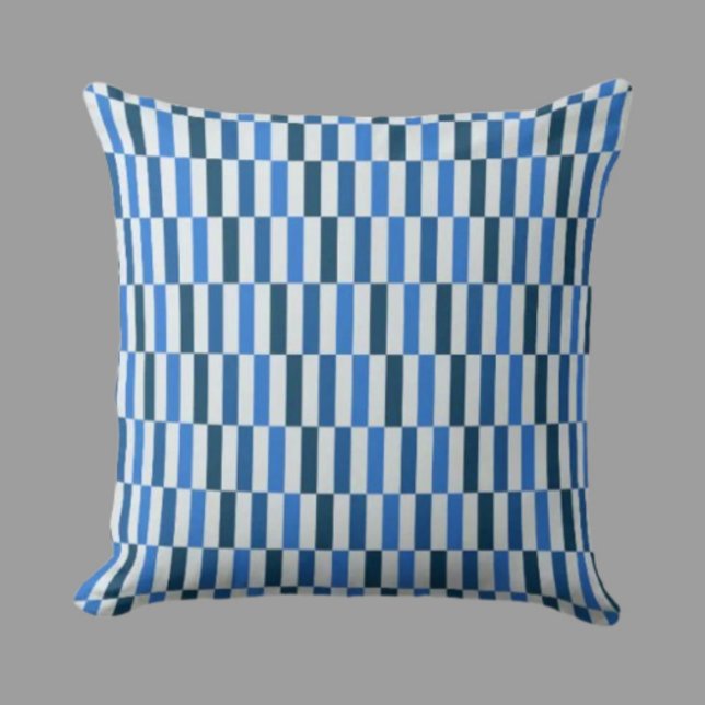 Blue Line Flow Throw Pillow (Creator Uploaded)