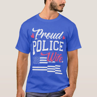Blue Line He Of Police Proud Usa gift T-Shirt