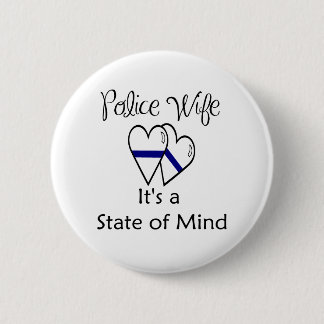 blue line hearts - Customized 2 Inch Round Button