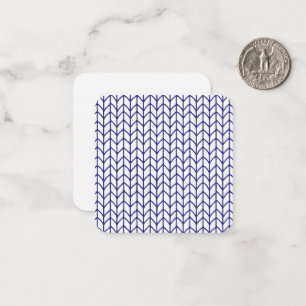 BLUE LINE KNIT 2.5" Square Flat Note Card
