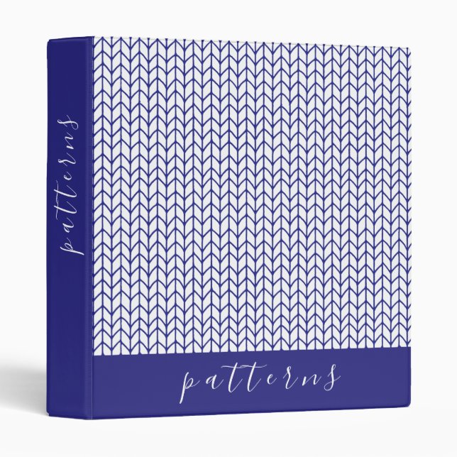 BLUE LINE KNIT 3-Ring Binder II (Front/Spine)