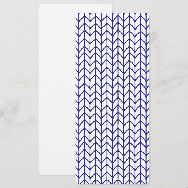 BLUE LINE KNIT 4x9.25 Flat Card / Vertical (Front/Back)