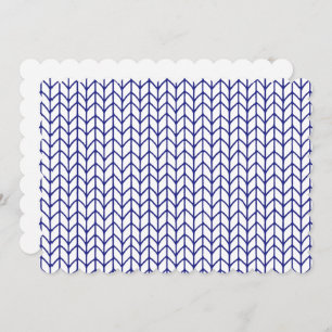 BLUE LINE KNIT 5x7 Flat Card / Horizontal