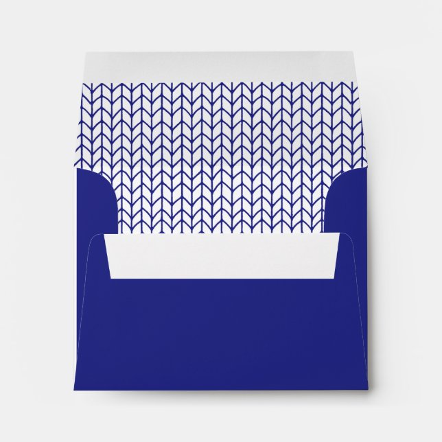 BLUE LINE KNIT A2 Envelope (note cards) / Blue (Back (Bottom))