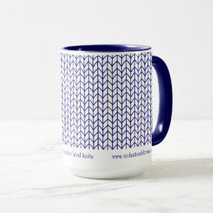 BLUE LINE KNIT Business ID Tall Navy Combo Mug
