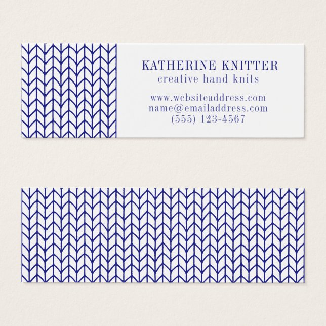 BLUE LINE KNIT Mini Business Card II (Front & Back)
