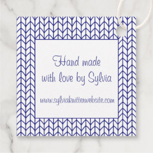 BLUE LINE KNIT Square Gift Tags