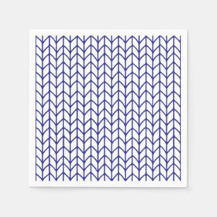 BLUE LINE KNIT Standard Cocktail Paper Napkins