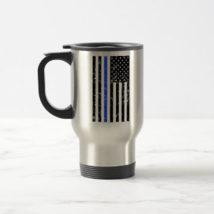 Blue Line mince - policier - tasse de café