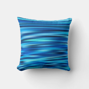 Blue Line Tussle Throw Pillow