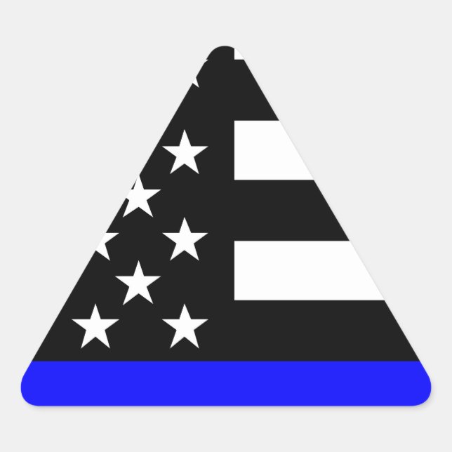 Blue Line US Flag Triangle Sticker (Front)