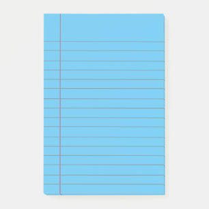 blue Lined School Notebook Paper Post-it N Post-it Notes