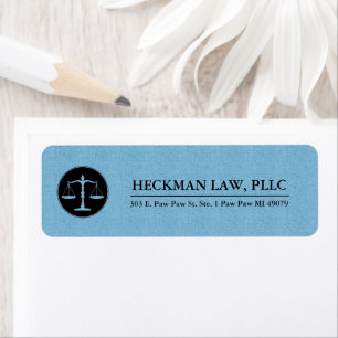Blue Linen Black Justice Logo