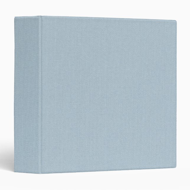 Blue Linen Fabric Texture Minimalist Blank Clean Binder (Front/Spine)