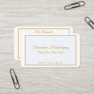 Blue Linen Home & Personal Services Business Card