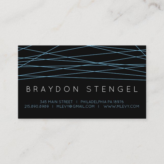 BLUE LINES Carte de visite professionnel (Devant)