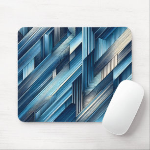 Blue Lines Of Motion Mouse Pad