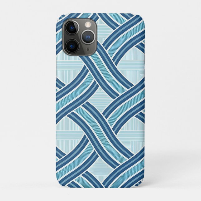 Blue Lines Pattern Case-Mate iPhone Case (Back)