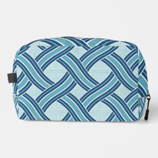 Blue Lines Pattern Dopp Kit