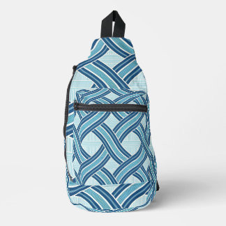 Blue Lines Pattern Sling Bag