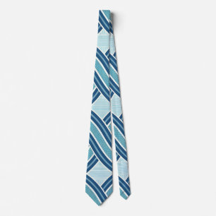 Blue Lines Pattern Tie