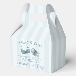 Blue Lingerie Bachelorette Party Favour Gable Favor Box