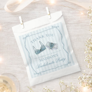 Blue Lingerie Shower Bachelorette Party Dessert Favour Bag