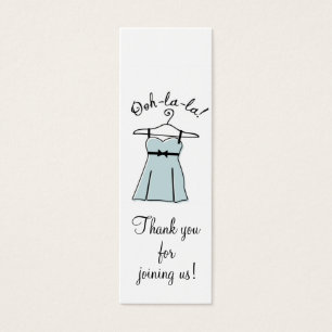 Blue Lingerie Shower Gift Tags