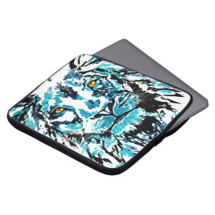 Blue Lion Drawing   Lion Laptop Case