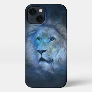 Blue lion iPhone 13 case