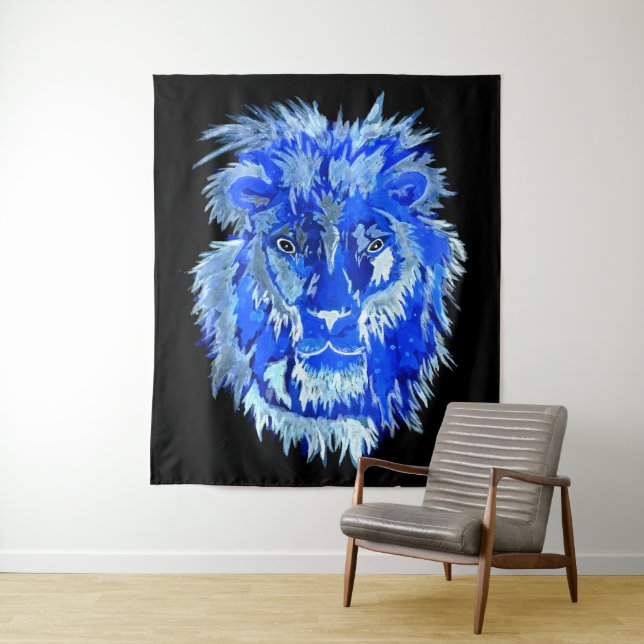 Blue Lion Spirit Tapestry (In Situ)