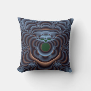 Blue Lion Throw Pillow