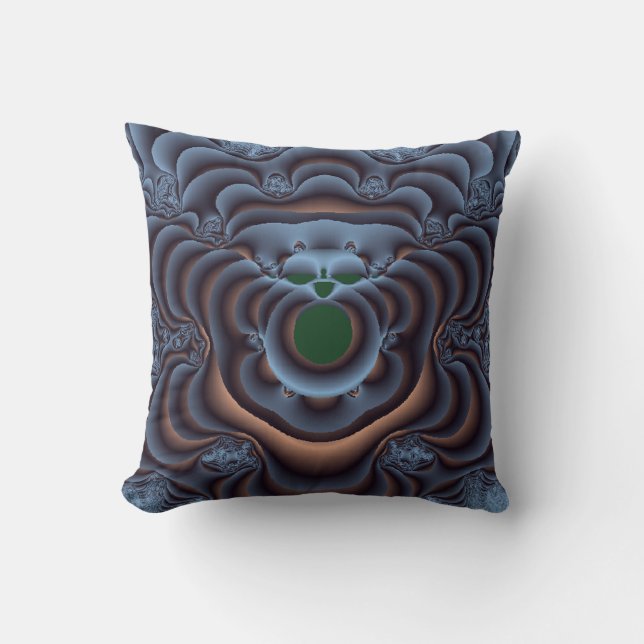 Blue Lion Throw Pillow (Front)