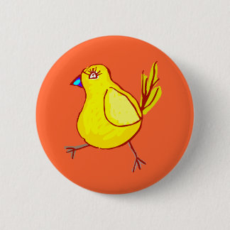 Blue Lipped Chick 2 Inch Round Button