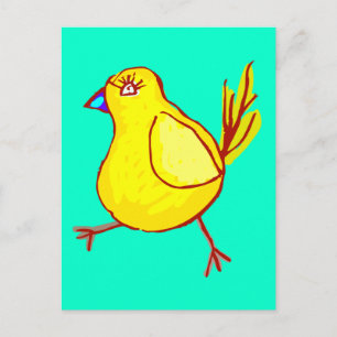 Blue Lipped Chick Postcard
